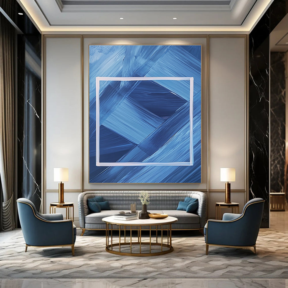 Minimalist Abstract Art for Scandinavian Office & Art Gallery STSC037