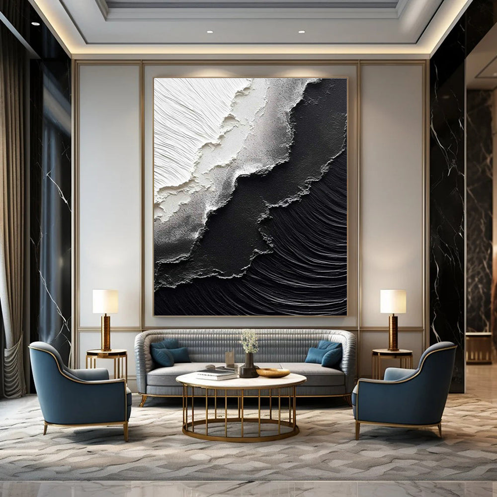 Black and White Texture Art for Monochrome Bedroom & Art - Themed Library DLZ2175