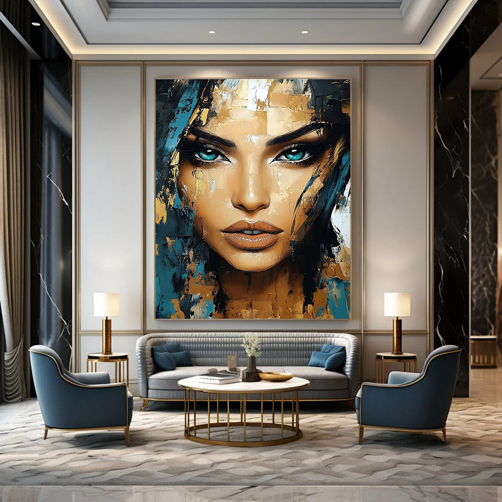 Colorful Abstract Portrait for Creative Studio & Modern Art Gallery STSC456