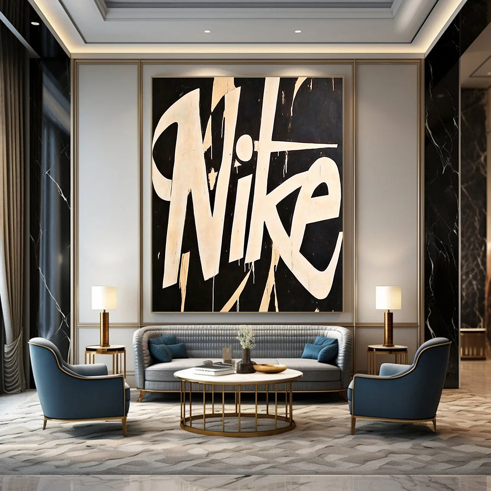 Black and White Nike Graffiti for Streetwear Store & Urban Art Studio STSC1139