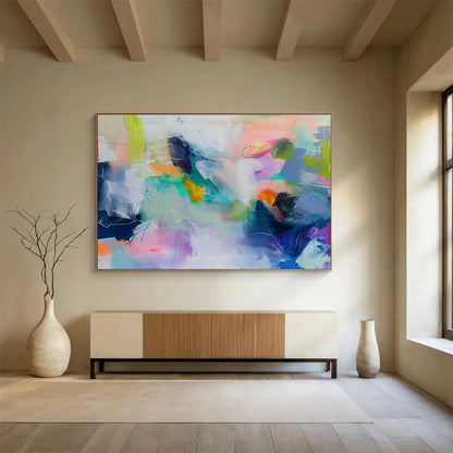 Colorful Abstract Texture Art for Trendy Café DLZ2881