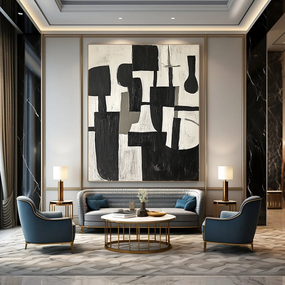 Monochromatic Abstract Art for Gallery & Library STSC675