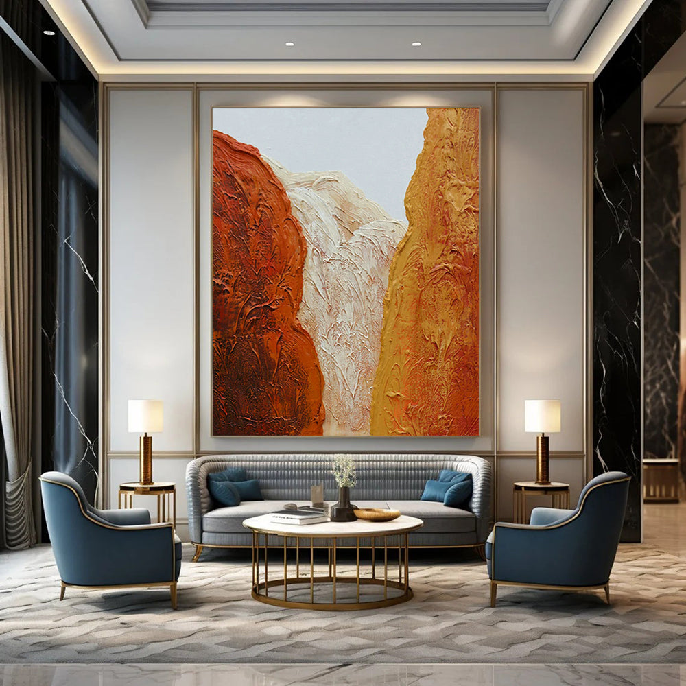 Colorful Mountain - Inspired Abstract Art for Adventure Lodge & Outdoor Enthusiast’s Home DLZ1217