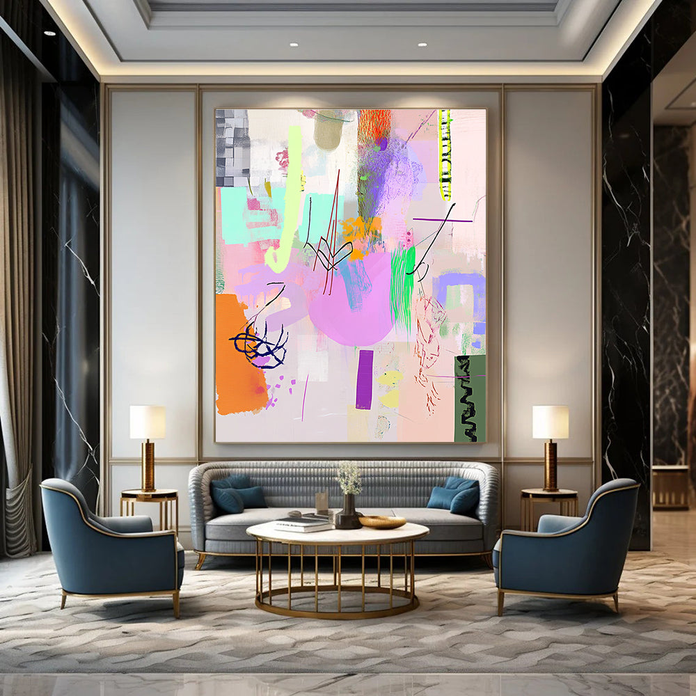 Vibrant Abstract Shapes for Modern Home Playroom & Creative Office Space STSC1042