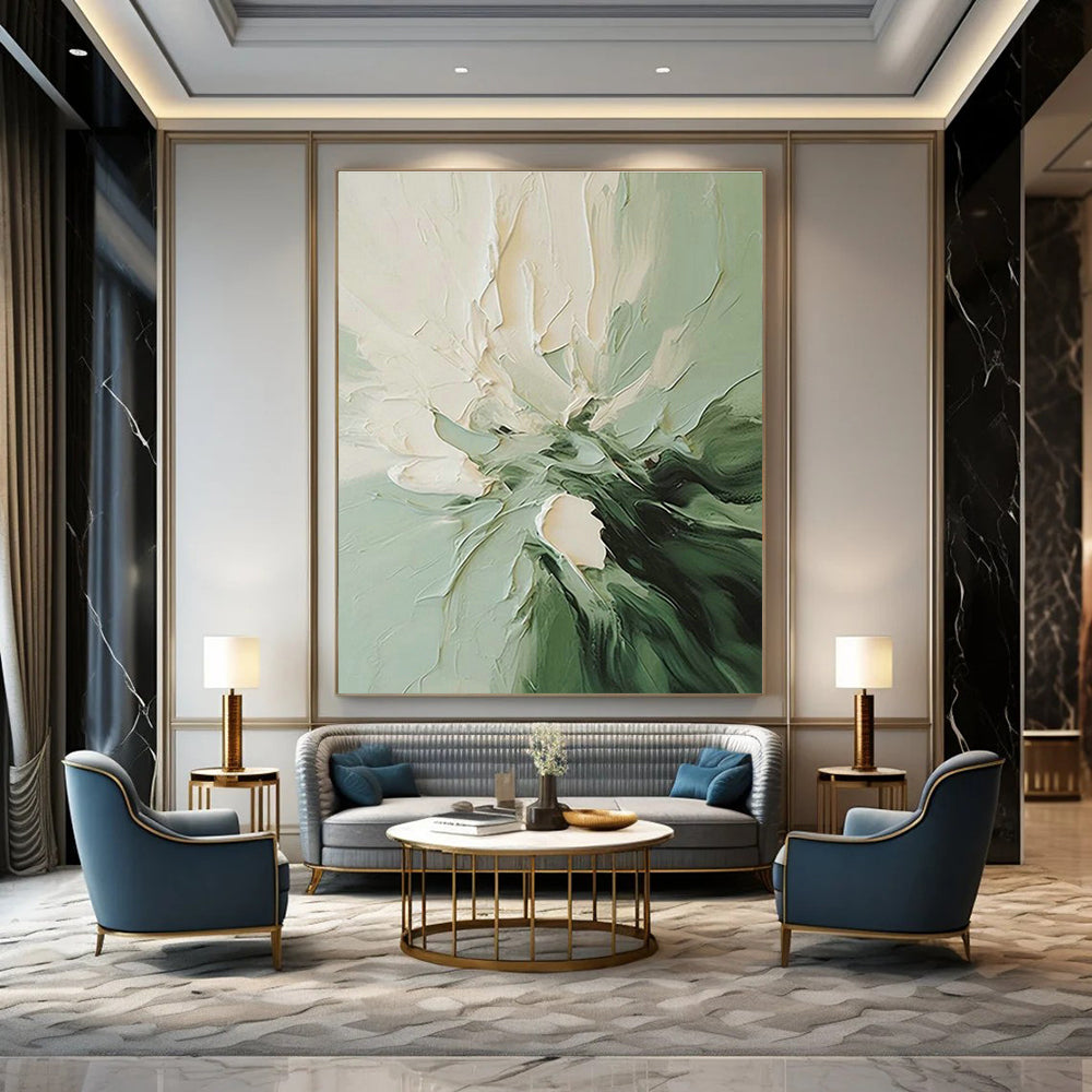 Textured Floral Abstract Art for Kitchen & Garden - Facing Balcony DLZ1192