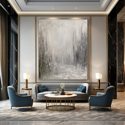 Gray Textured Abstract for Modern Minimalist Lounge & Art Gallery Installation STSC487