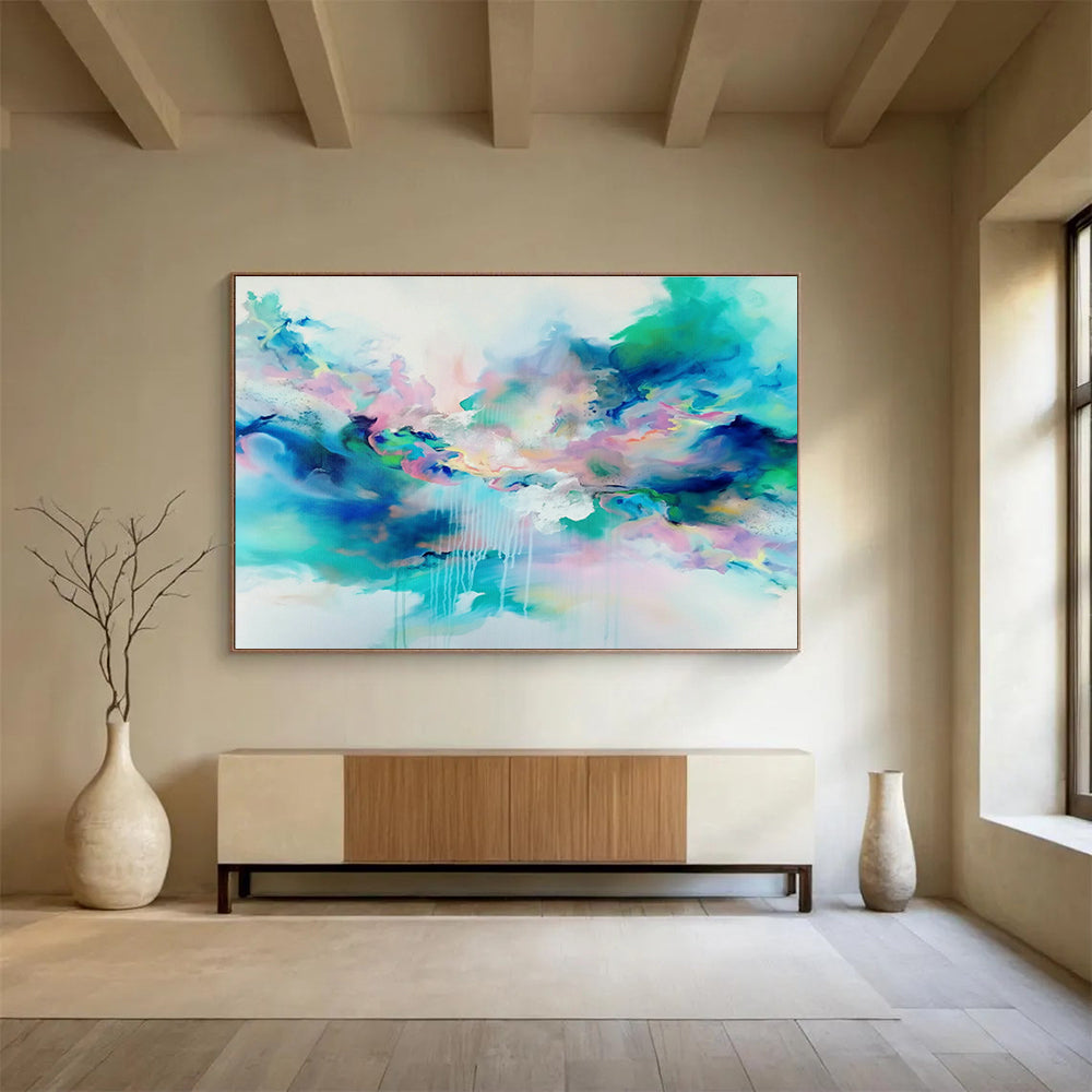 Fantasy Color Fluid Abstract Art for Bohemian Living Room DLZ2870