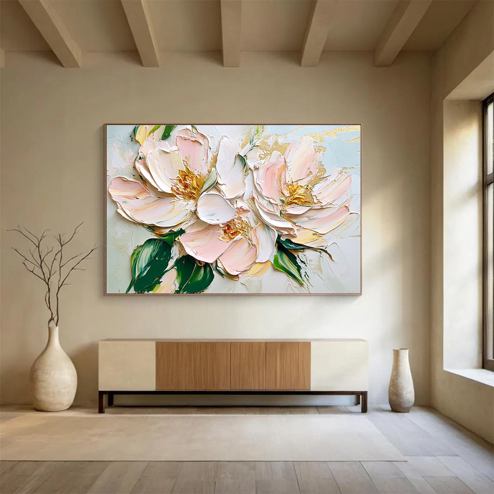 3D Pink Flowers Art for Wedding Venue & Feminine Boudoir SC123