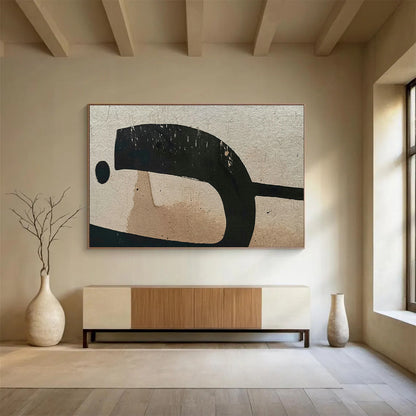 Black - Brown Geometric Abstract for Rustic - Modern Restaurant DLZ2971