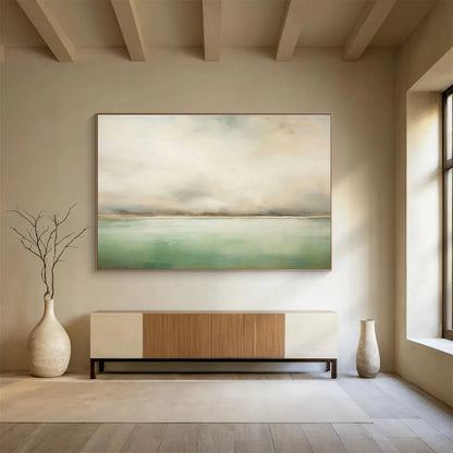 Soft - Toned Sky - Water Painting for Coastal Bedroom Retreats DLZ2543