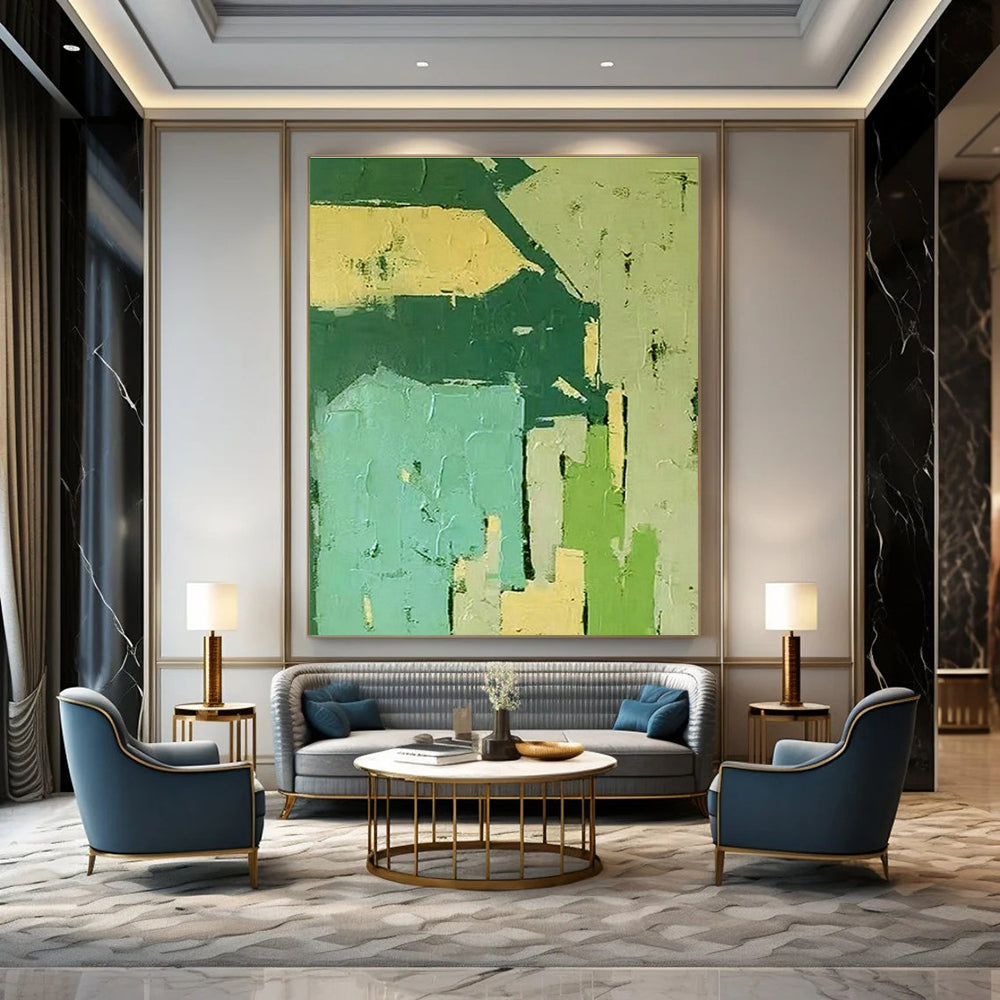 Color - Block Geometric Art for Modern Office Reception DLZ0282