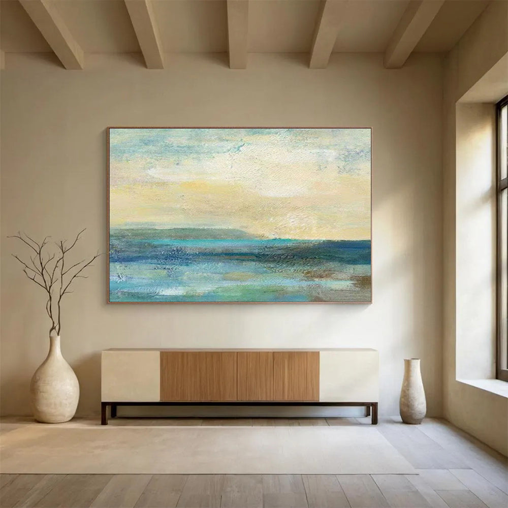 Light - Color Seaside Abstract Art for Relaxing Beach House DLZ2819