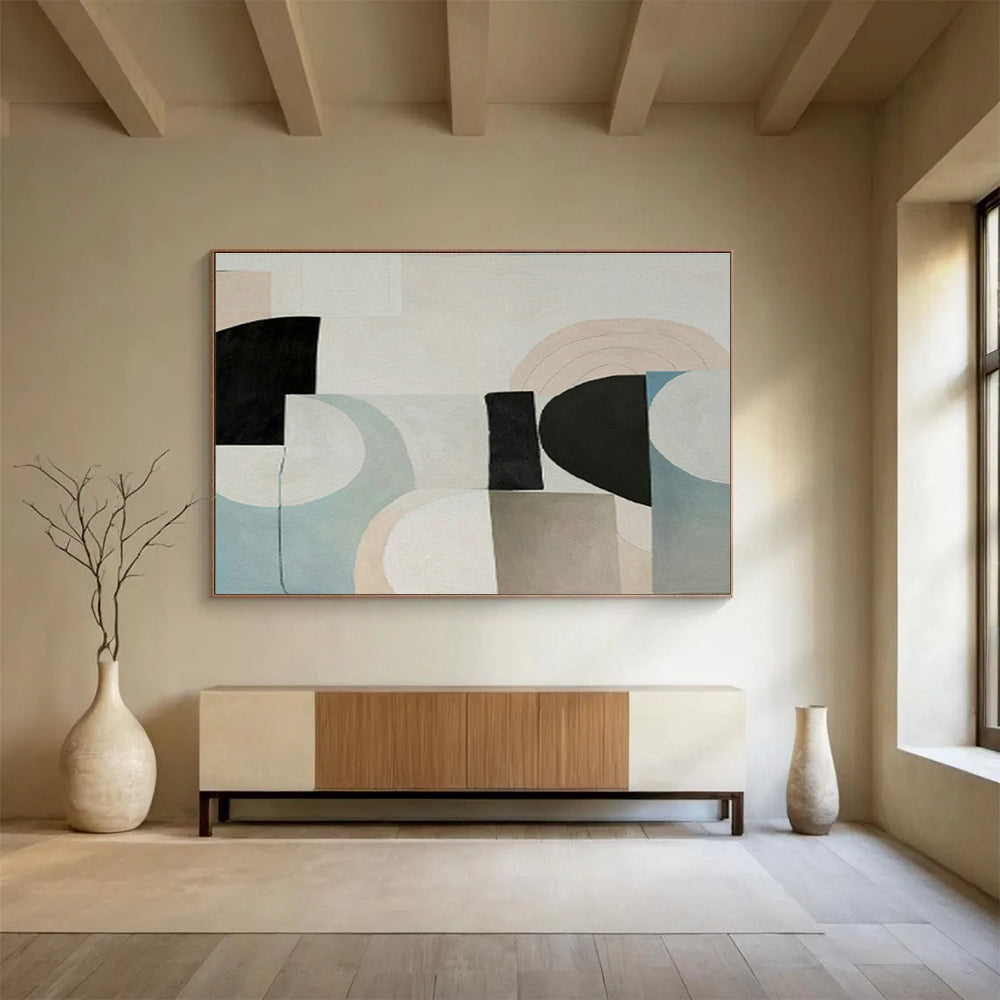 Light - Color Geometric Abstract for Scandinavian - Style Café DLZ2967
