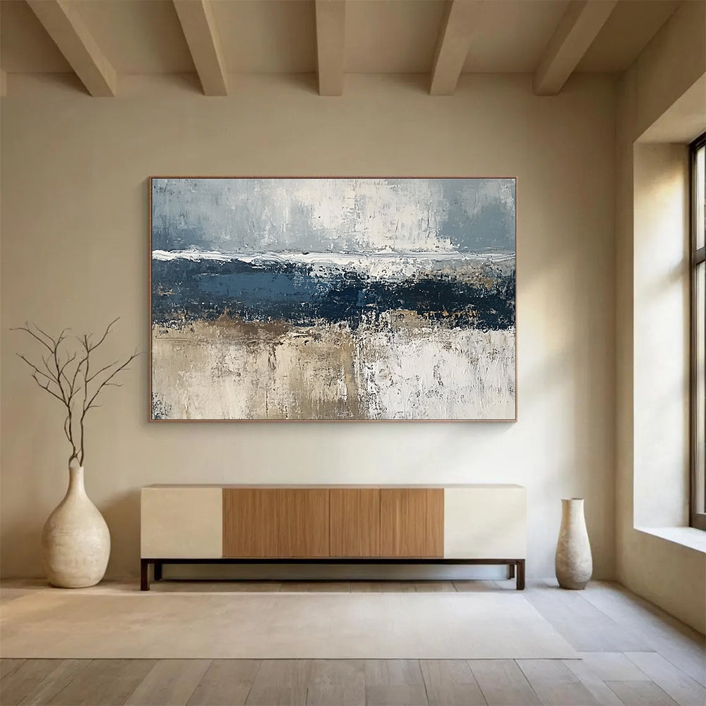 Gray Textured Landscape Art for Industrial - Chic Loft & Contemporary Spa SC203