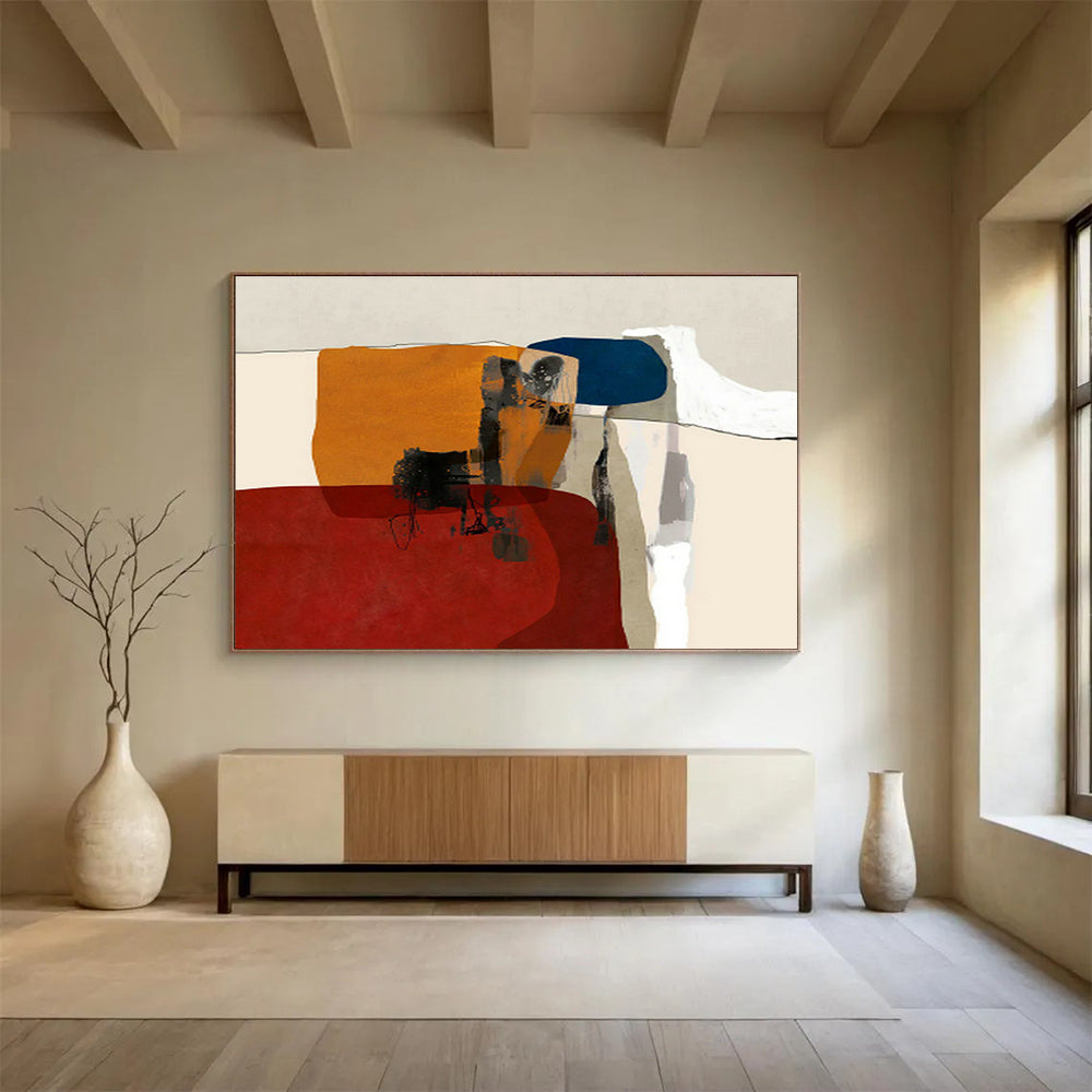 Color - Block Geometric Abstract Art for Lively Family Room DLZ2741