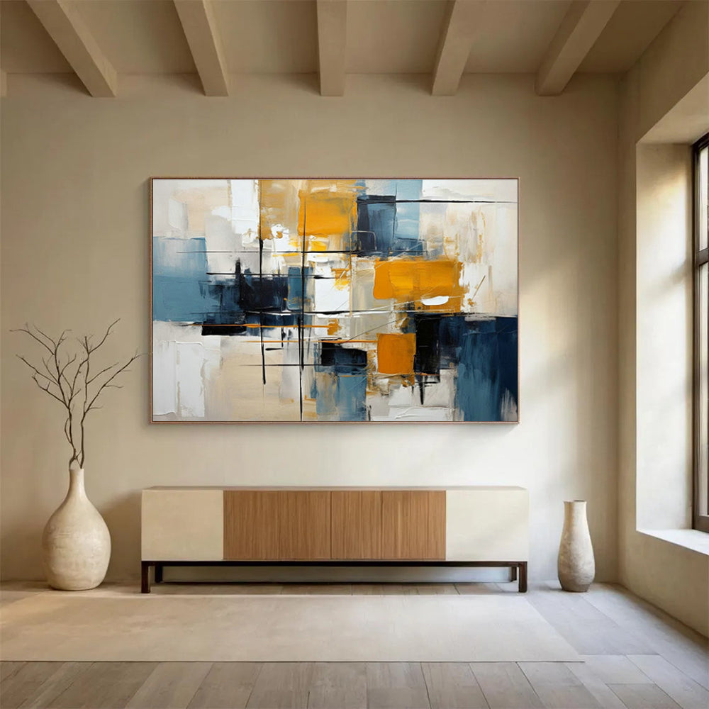 Geometric Color - Block Abstract Art for Modern Office Break Rooms DLZ2567
