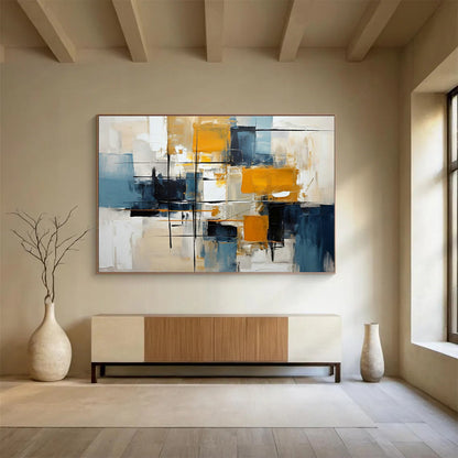 Geometric Color - Block Abstract Art for Modern Office Break Rooms DLZ2567