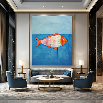 Colorful Fish Art for Nautical - Themed Kids' Bedroom Walls DLZ0113