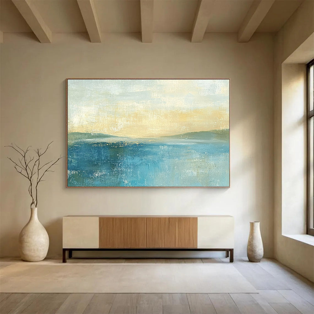 Textured Sea Sunset Art for Nautical - Themed Restaurant & Art - Focused Beach House SC085