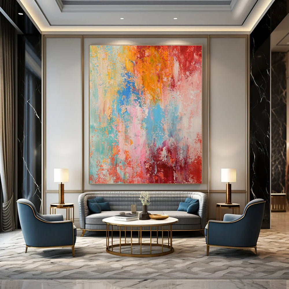 Colorful Abstract Art for Creative Café Communal Dining Walls DLZ0029
