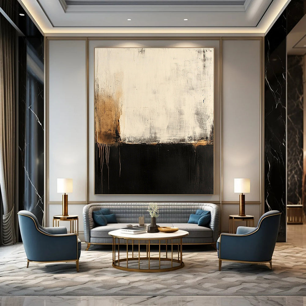 Minimalist Abstract Divide for Scandinavian - Style Home & Serene Meditation Room STSC606
