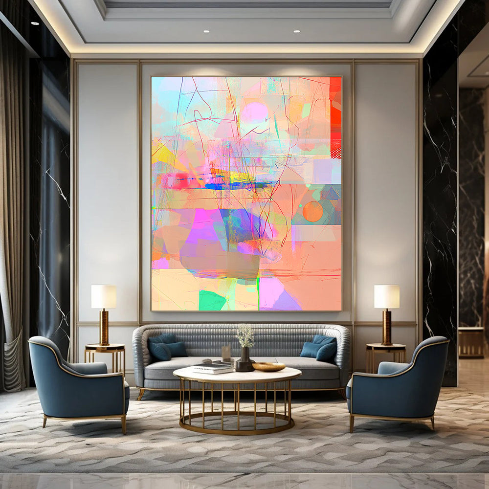 Colorful Abstract Overlay for Creative Coworking Space & Modern Art Café STSC981