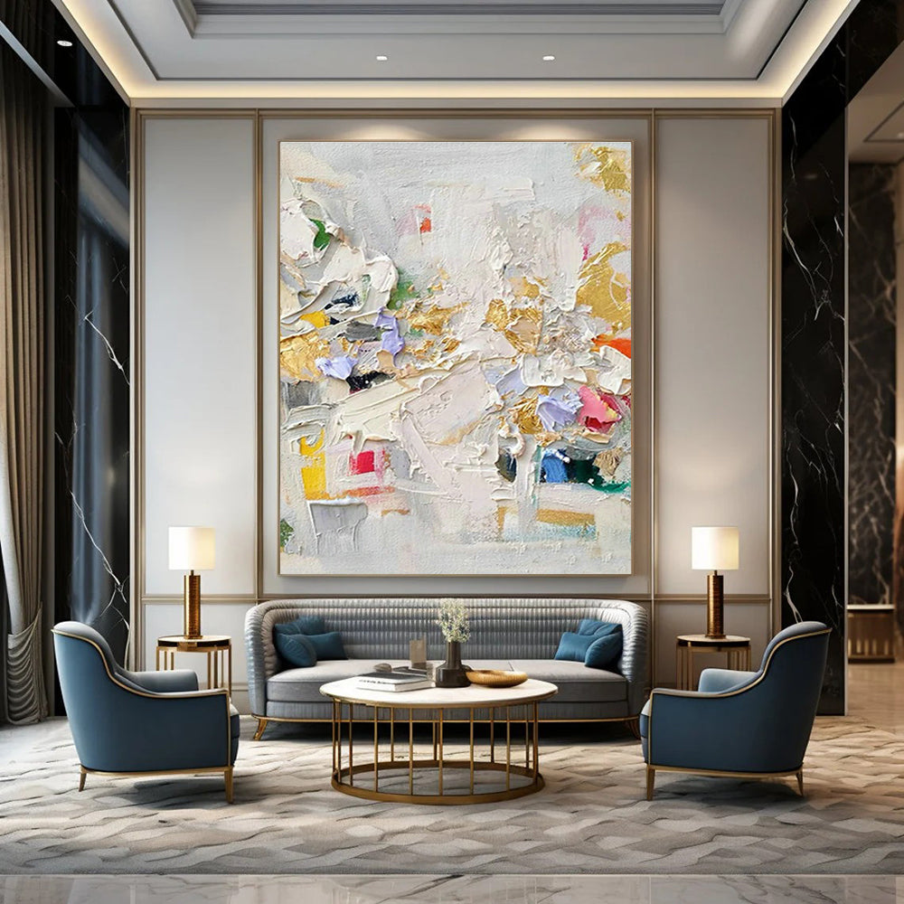 Colorful Textured Abstract for Creative Agency Lobby & Eclectic Art Bar DLZ1589