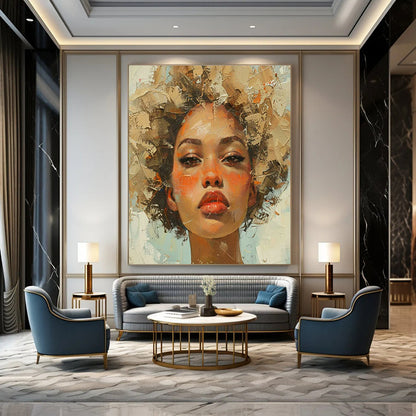Portrait Oil Painting for Cultural Center & Elegant Home Bedroom DLZ1737