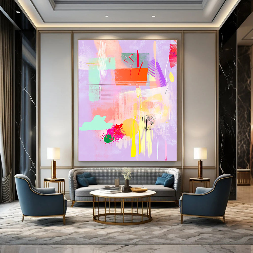 Playful Pastel Abstract for Kids’ Creative Space & Feminine Boutique STSC546