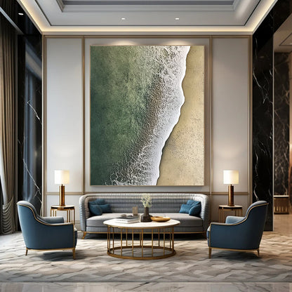 Aerial Beach Shoreline for Modern Beach House & Travel - Themed Café STSC1159
