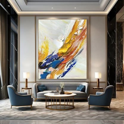 Vibrant Colorful Abstract Art for Bohemian Bedroom & Art Gallery Café DLZ1446