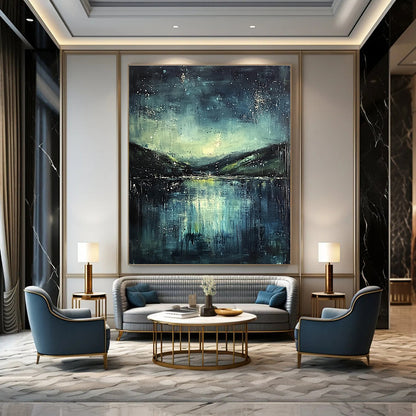 Starry Night Lake for Nature - Lover’s Living Room & Lakeside Cottage STSC294