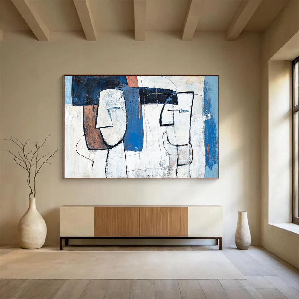 Abstract Cubist Faces Art for Modern Art Museum & Avant - Garde Home SC189