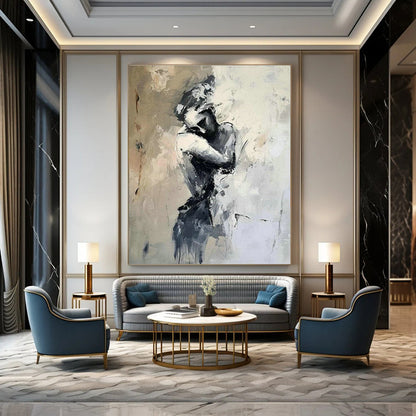 Solitary Figure Art for Modern Therapy Office Waiting Rooms DLZ0109