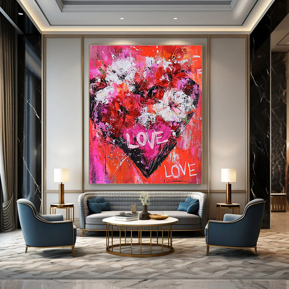 Romantic Heart of Love Art for Bedroom & Wedding Venue STSC680