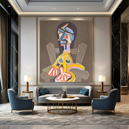 Colorful Abstract Figure Art for Bohemian Gallery & Creative Studio DLZ2153