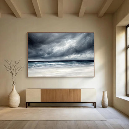 Dramatic Stormy Sea Art for Coastal Cottage & Moody Restaurant SC163