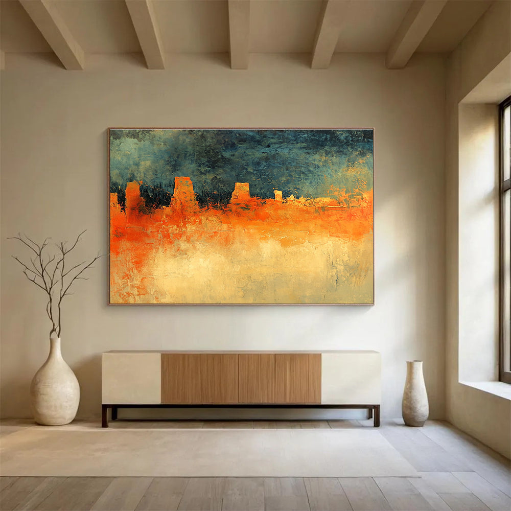 Textured Cityscape Art for Industrial Loft & Art - focused Urban Apartment SC165