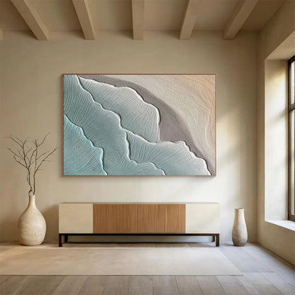 Blue - Green Textured Abstract for Coastal Spa DLZ2963