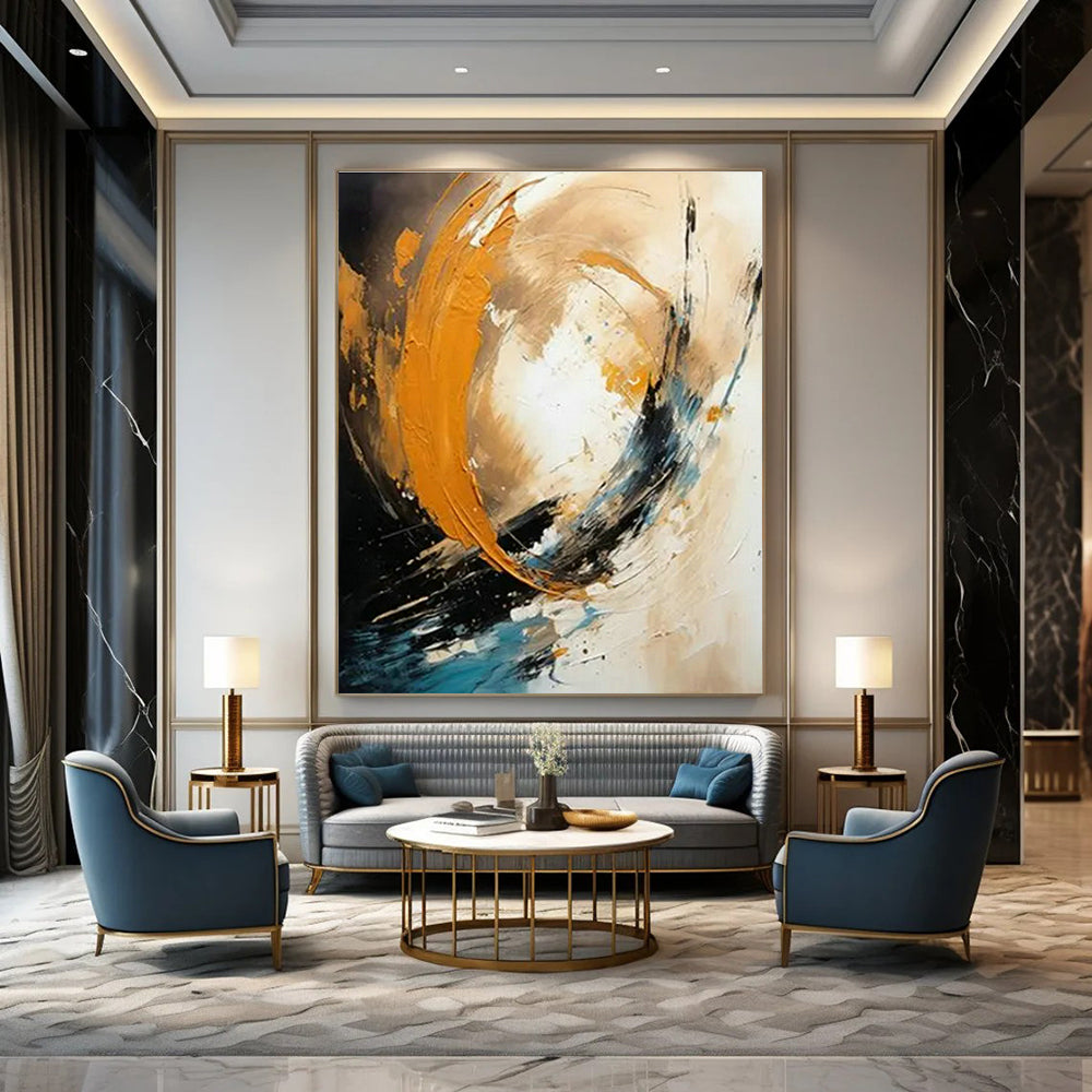 Dynamic Circle Abstract Art for Trendy Café & Art - Lovers’ Studio DLZ1712