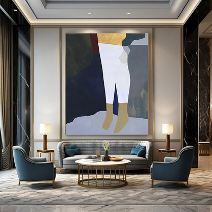 Minimalist Figure Segments for Modern Art Gallery & Chic Boutique Dressing Room STSC960
