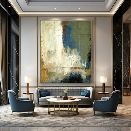 Color - Line Abstract Art for Modern Office Breakroom & Artistic Coffeehouse DLZ0931