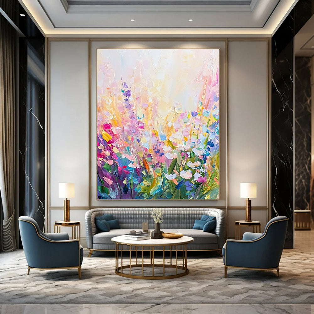 Pastel Flower Field for Feminine Bedroom & Garden - Themed Café STSC1286