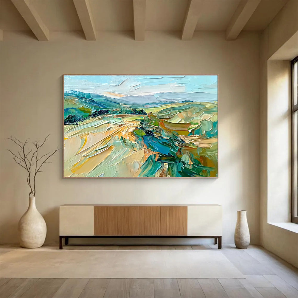 Colorful Landscape Art for Countryside Villa & Art - loving Airbnb SC127