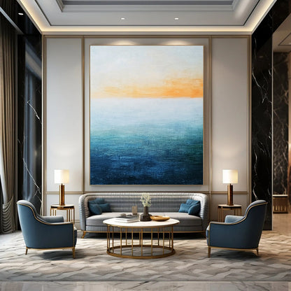 Calming Gradient Sea Art for Living Room & Spa STSC074