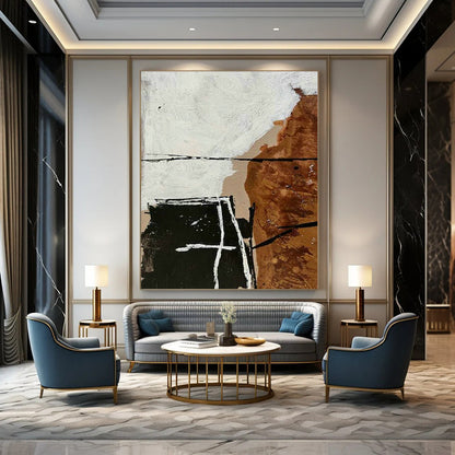 Bold Mixed - Tone Abstract Art for Industrial Loft & Creative Studio DLZ2014