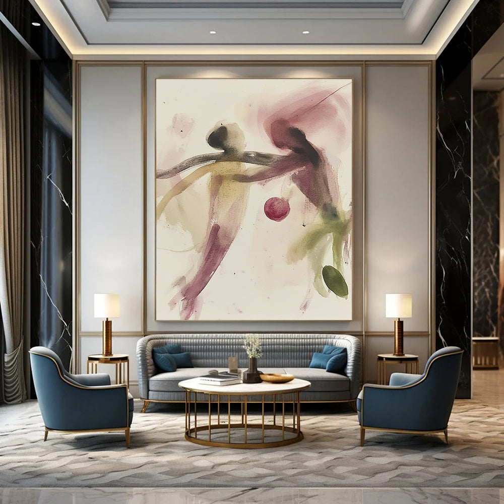 Abstract Watercolor Figures for Artistic Living Room & Creative Studio STSC1191