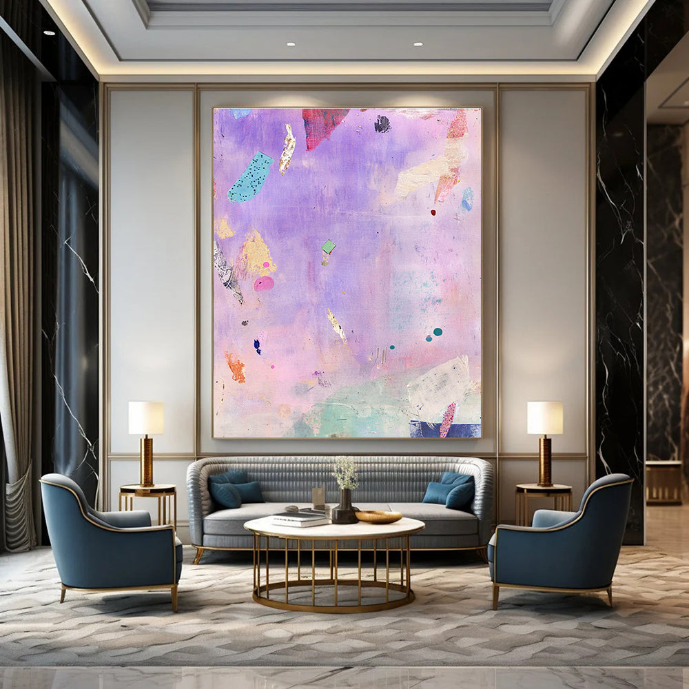 Purple Collage Abstract for Bohemian - Chic Boutique & Art Studio Lounge STSC1207
