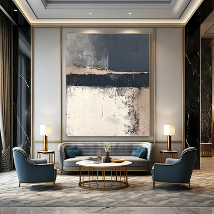 Minimalist Abstract Layers for Serene Home Office & Modern Bedroom STSC217
