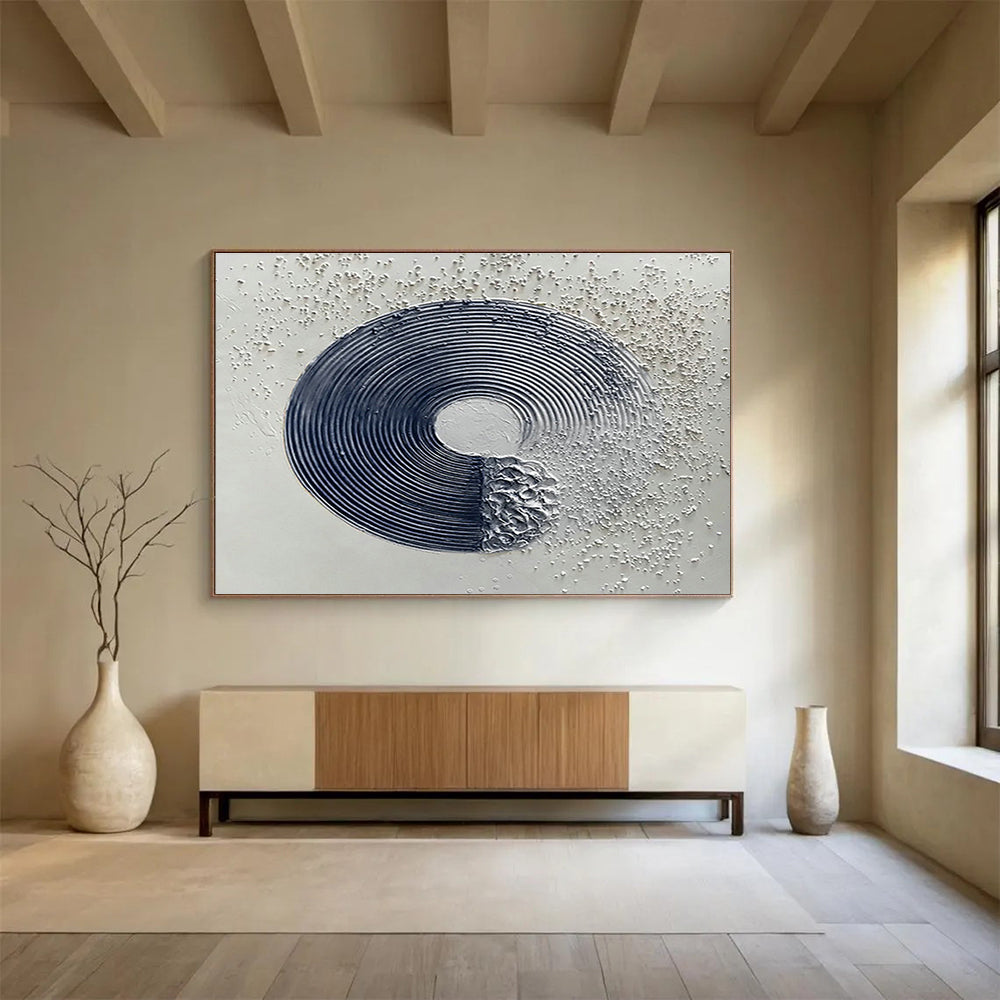 Circular Texture Relief Art for Modern Art Gallery Sculpture Corners DLZ2595
